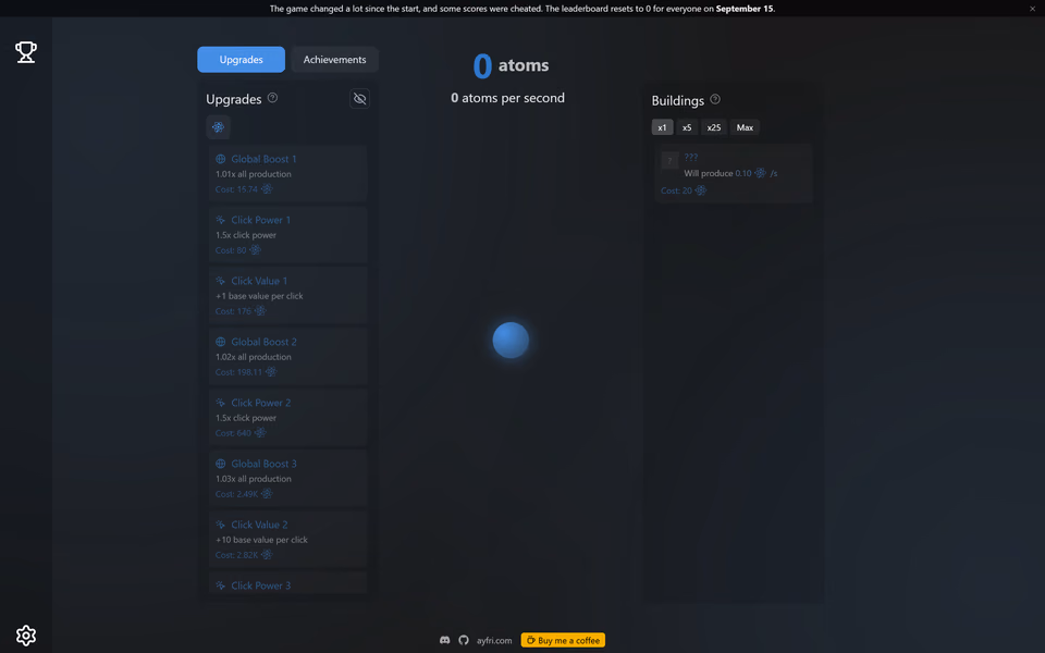 Atom Clicker screenshot